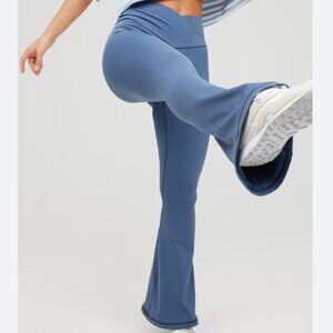 OFFLINE By Aerie Real Me High Waisted Crossover Flare Legging Blue